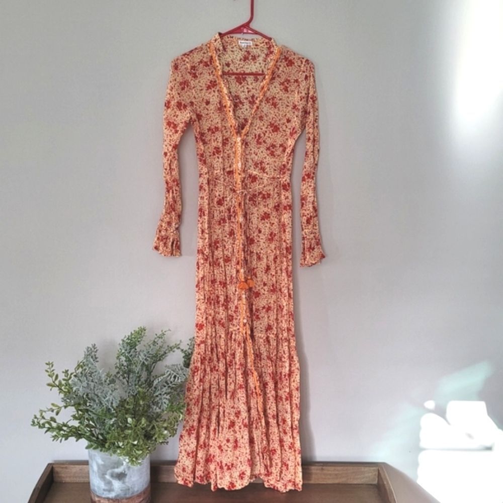 Poupette St Barth Rita Floral Maxi Dress Size XS